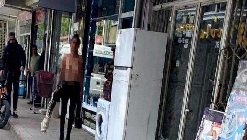 Ağrı'da bir kişi cadde üzerinde çıplak dolaşırken yakalandı ve psikolog