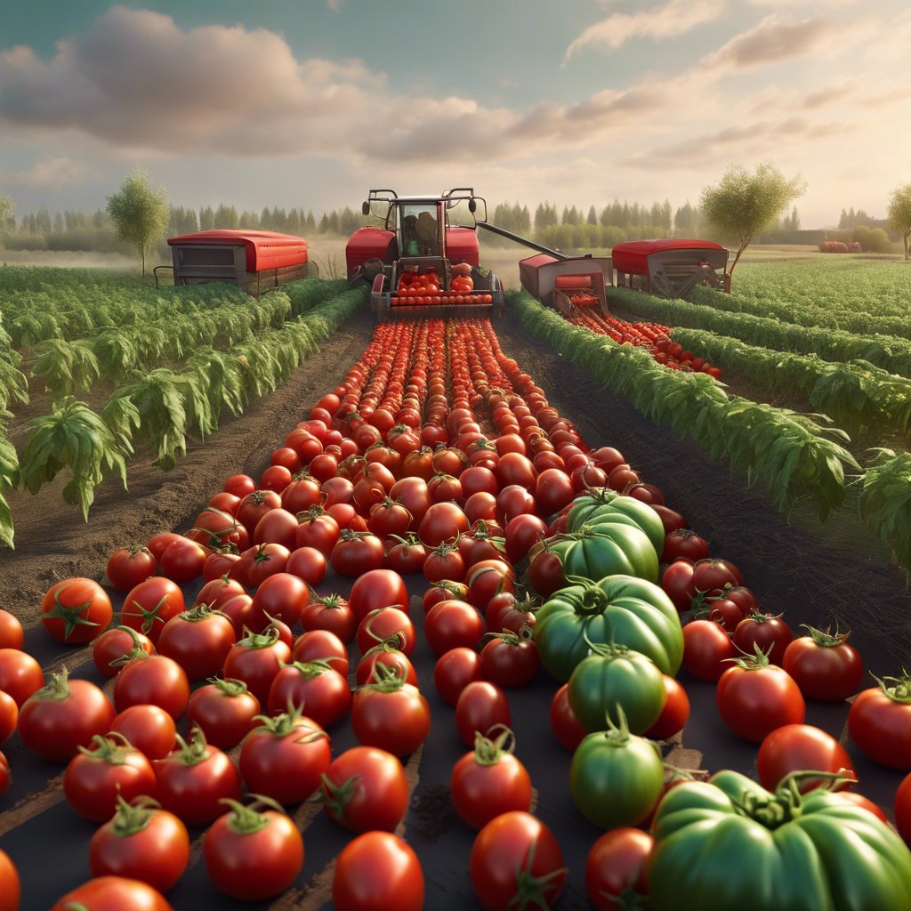 Aksalur Köyü'nde baharın müjdecisi olan yılın ilk domatesi hasat edildi.