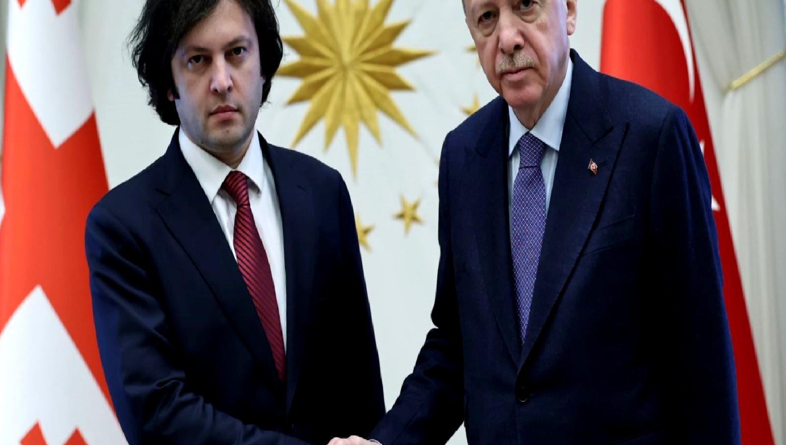 Türkiye Cumhurbaşkanı Erdoğan ile Gürcistan Başbakanı Kobakhidze arasındaki önemli görüşme