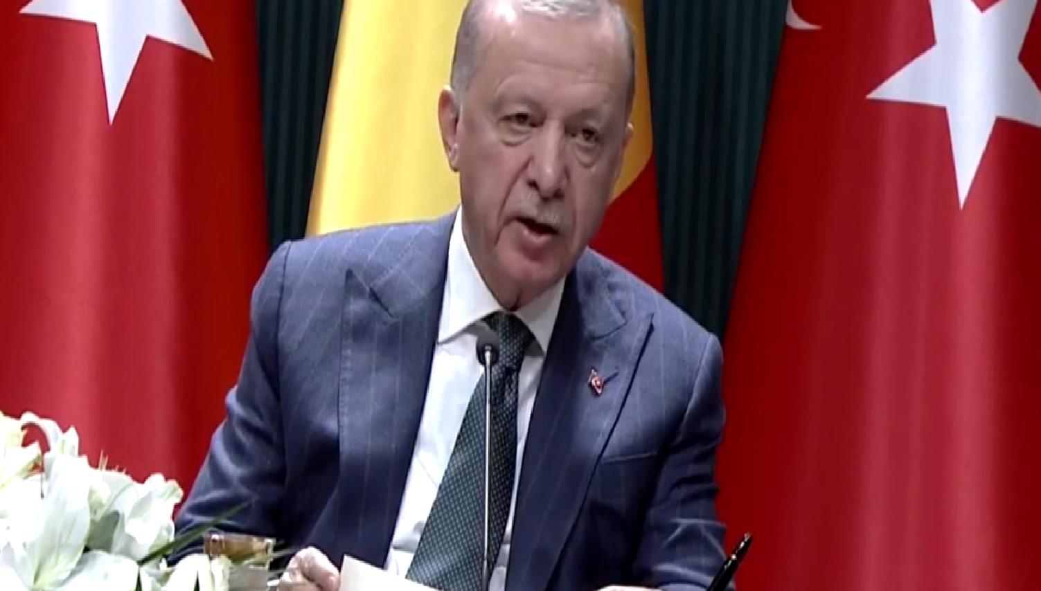 Cumhurbaşkanı Erdoğan, Romanya Başbakanı Ciolacu'yu Ankara'da resmi bir ziyaret kapsamında