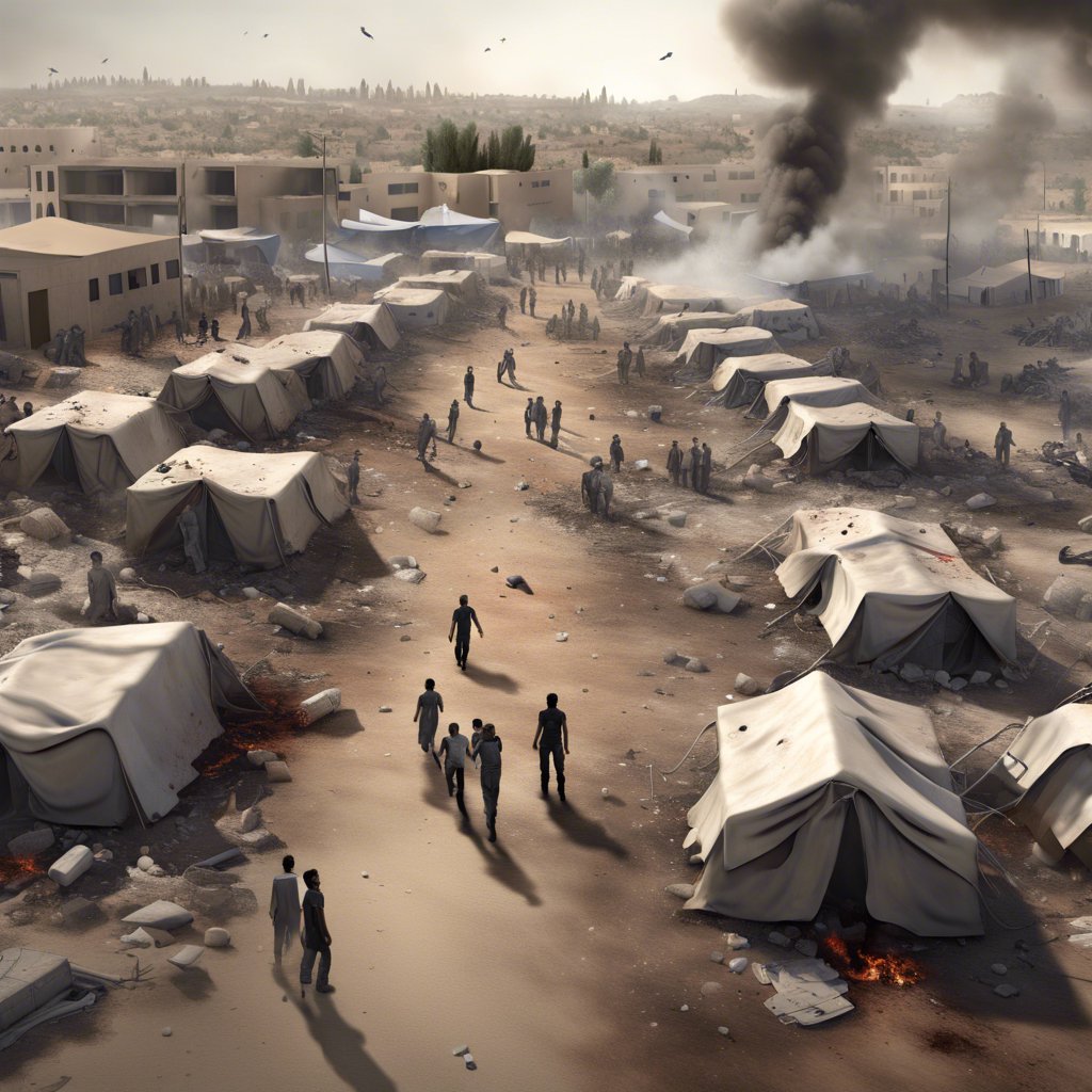 İsrail'in Refah Kentindeki çadır kampına düzenlediği saldırıda 45 kişi hayatını