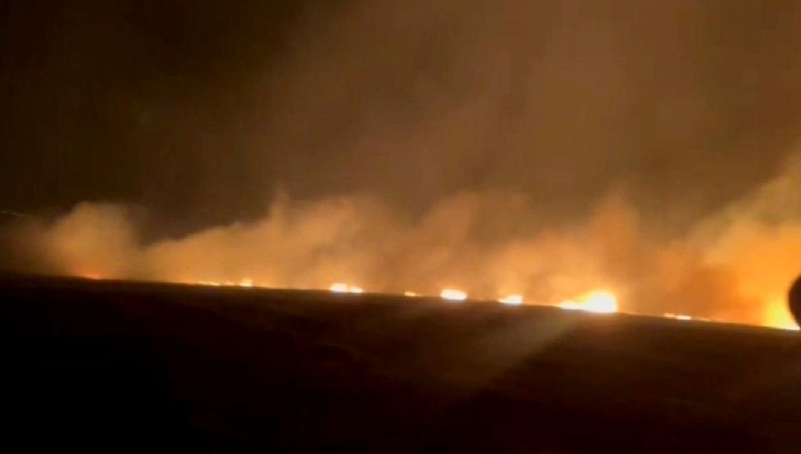 Mardin Ortaköy Mahallesi'nde meydana gelen yangında 300 dönüm buğday tarlası