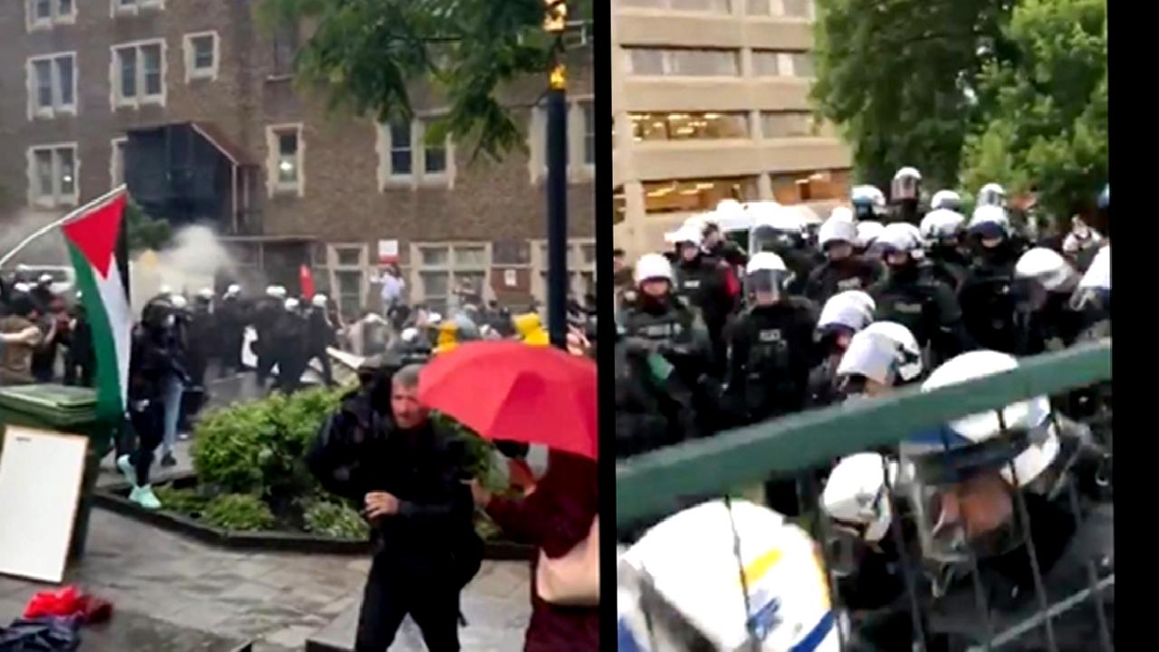 McGill Üniversitesi öğrencileri Filistin'e destek için duygusal bir gösteri düzenledi.