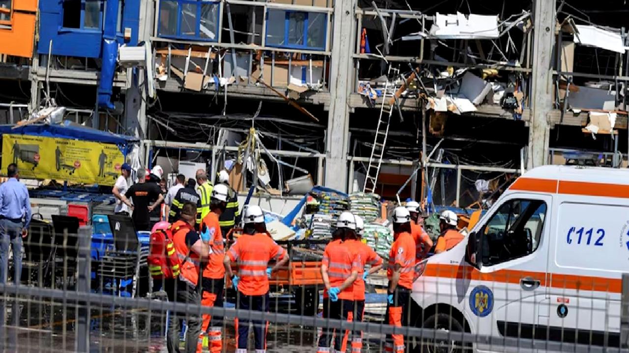 Romanya'da bir ev dekorasyon mağazasında meydana gelen patlama ve yangın