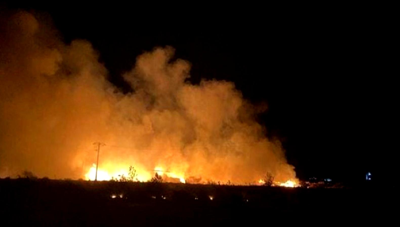 Köyceğiz'de bulunan bal depolama tesisinde çıkan yangın, geniş bir alana