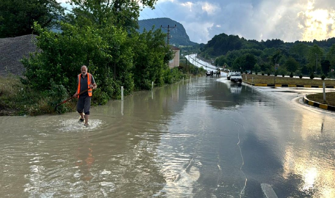Kuvvetli yağış, kentte hayatı olumsuz etkileyerek ulaşımda aksamalara, su baskınlarına