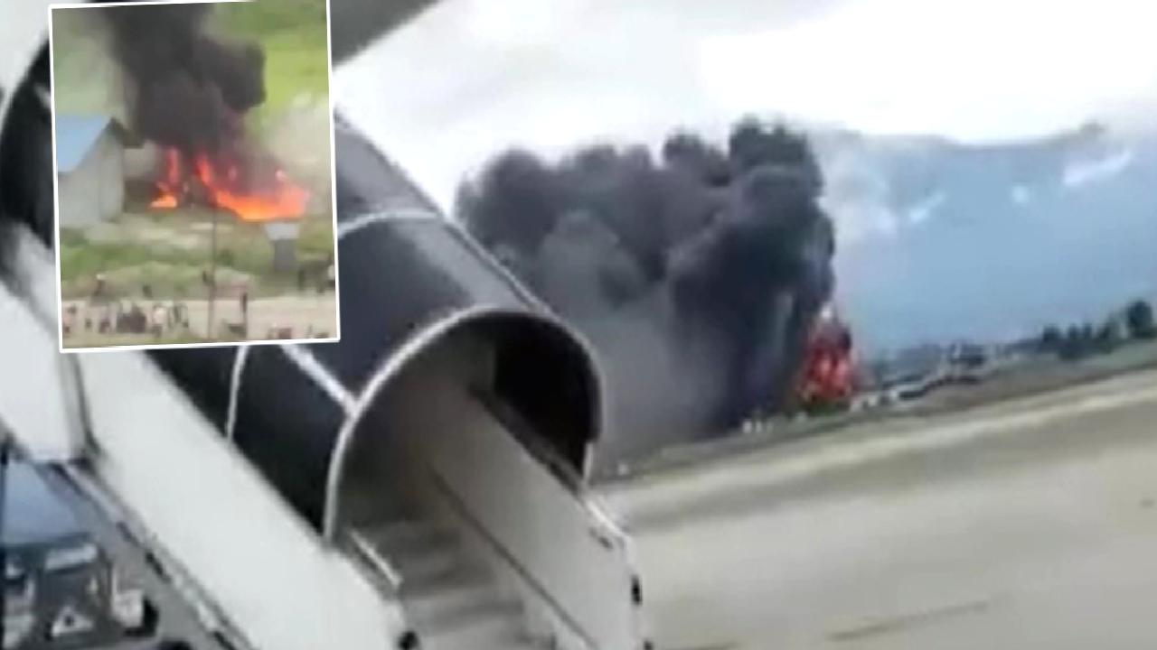 Nepal'de Saurya Havayolları'na ait bir uçağın düşmesi, bölgede büyük bir