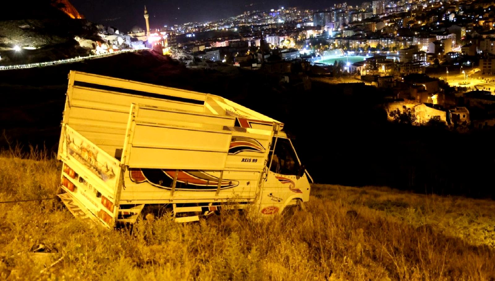 Nevşehir'de yaşanan tuhaf kaza anı, uçurumdan dönme hikayesi. O anın