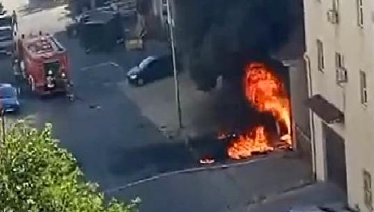 Beylikdüzü'nde meydana gelen elektrik trafo yangını ve patlaması, çevrede büyük