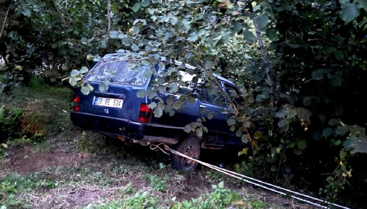 Gültepe Köyü'nde meydana gelen trafik kazası, direksiyon kontrolü kaybı sonucu