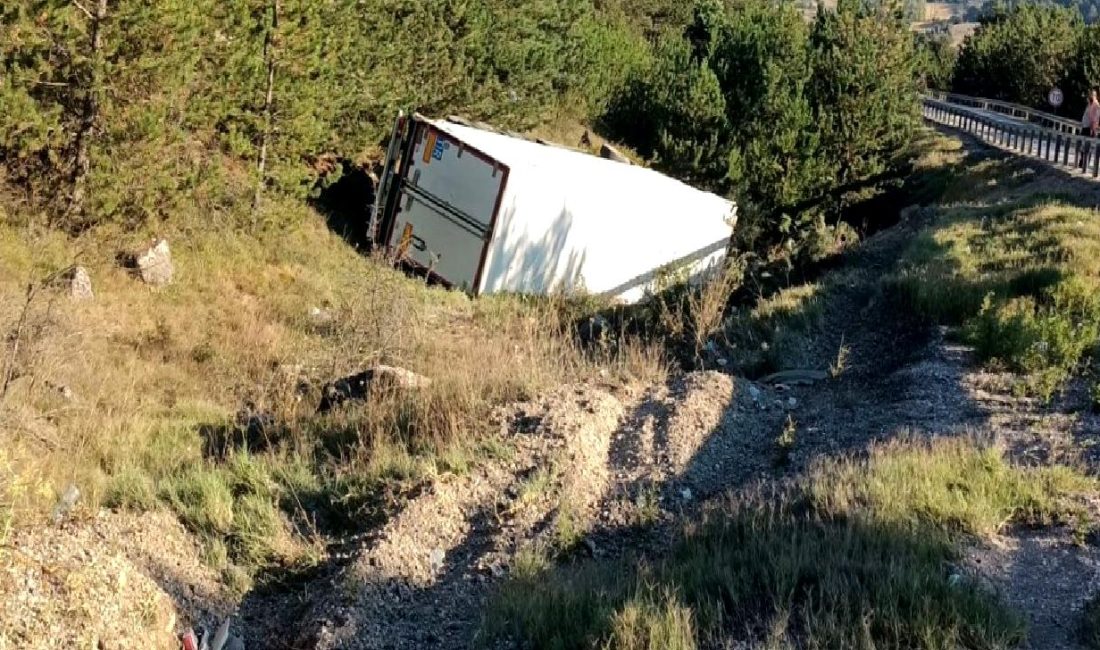 Mudurnu’da TIR Kazası: Sürücü Şarampole Devrildi Mudurnu'da meydana gelen TIR kazasında sürücünün şarampole devrilmesiyle ilgili detaylar.