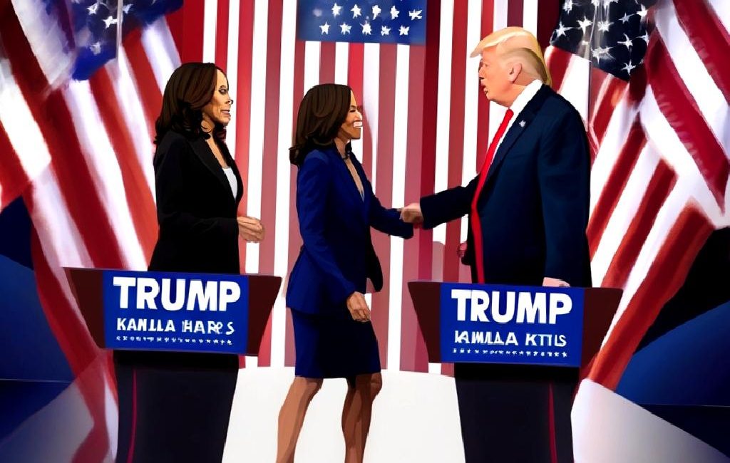 Bu içerikte, ABD Başkanlık Seçimlerinde Kamala Harris ve Donald Trump