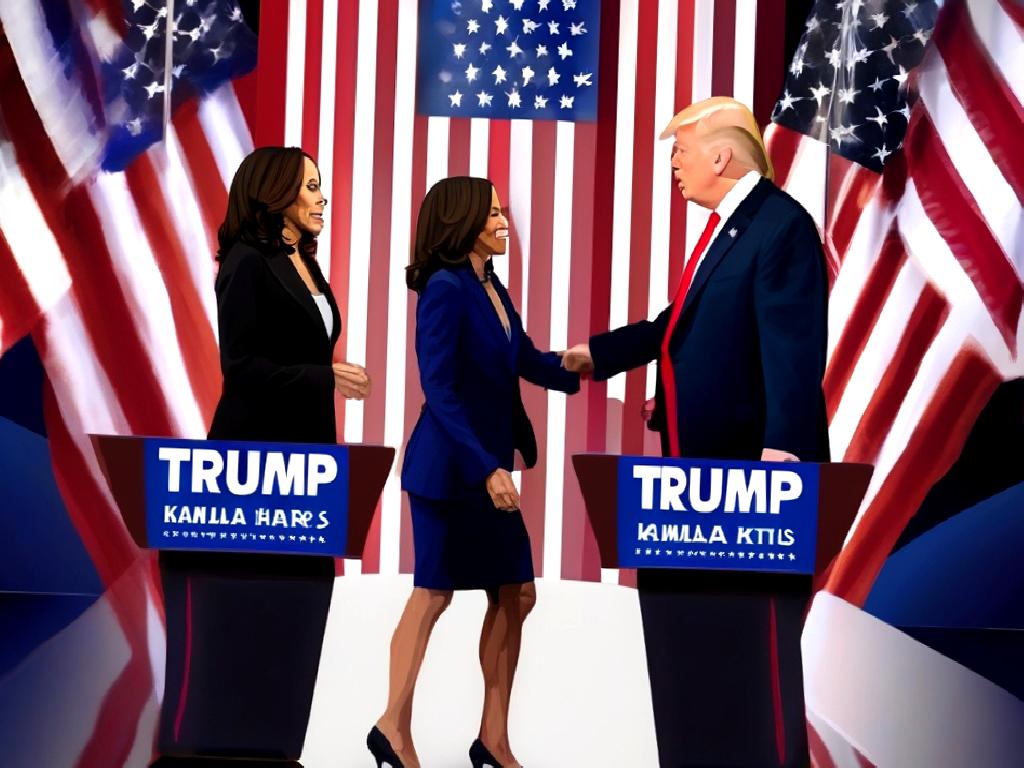 Bu içerikte, ABD Başkanlık Seçimlerinde Kamala Harris ve Donald Trump