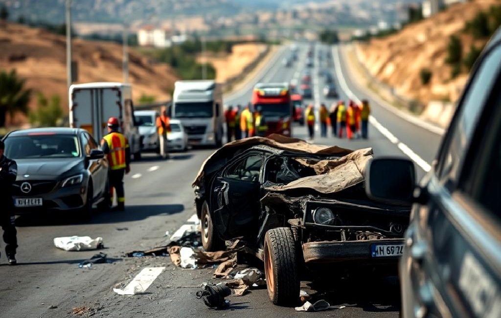 Afyonkarahisar'da meydana gelen feci trafik kazasında 3 kişi hayatını kaybetti,