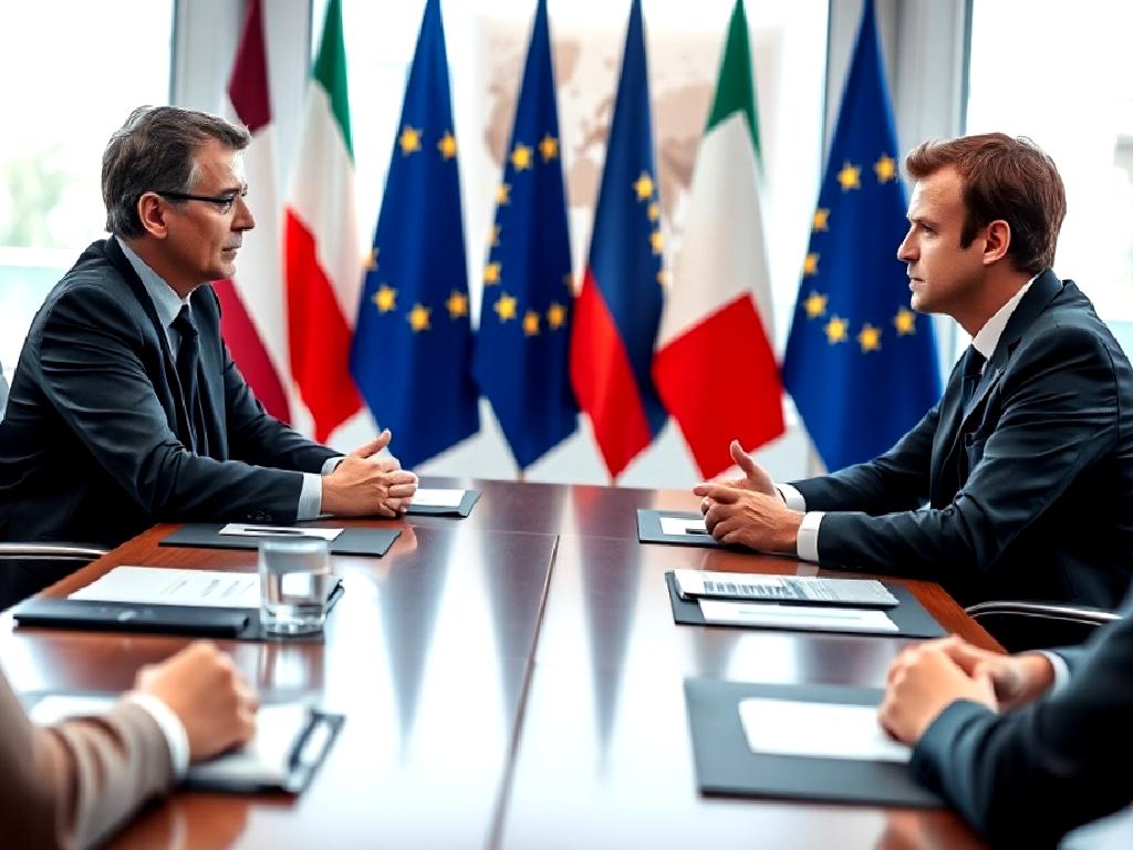 AB Dış İlişkiler Yüksek Temsilcisi Josep Borrell, Fransa Cumhurbaşkanı Emmanuel