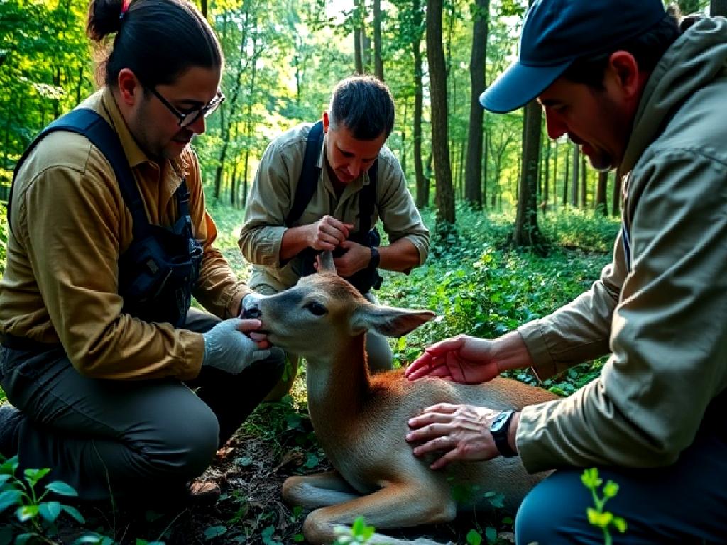 Kemalpaşa'da yaralı bir geyik, doğa koruma ekipleri tarafından kurtarıldı. Yaralı