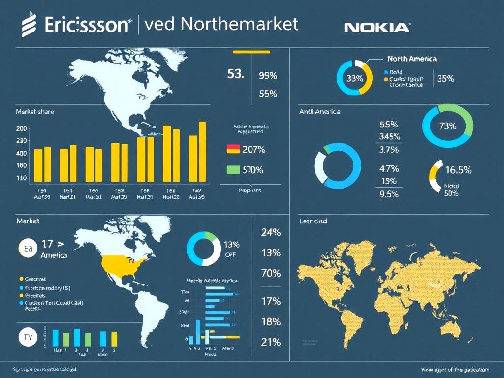 Kuzey Amerika'da Ericsson ve Nokia'nın pazardaki durumu, rekabet avantajları, pazar