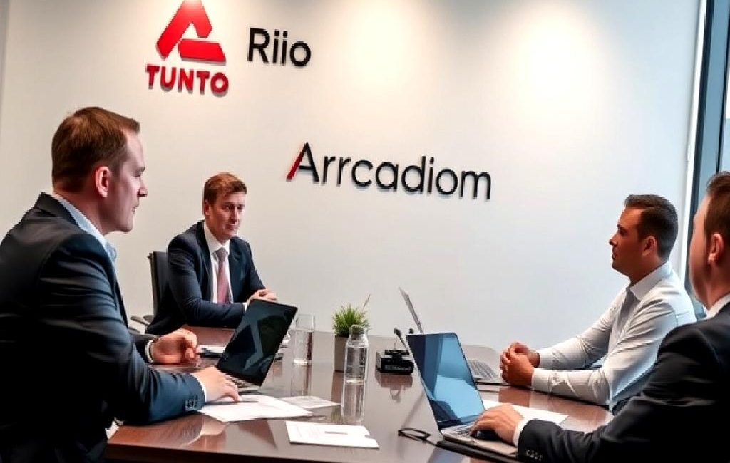 Rio Tinto, Arcadium'u satın almak için görüşmelere başladı. Bu stratejik