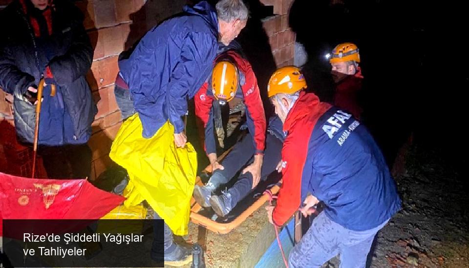 Rize'de Şiddetli Yağışlar Hayatı Olumsuz Etkiliyor