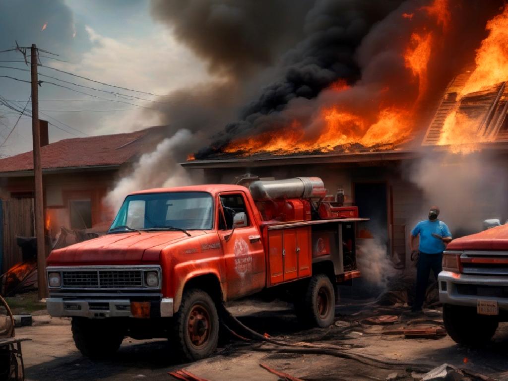 Yakuplu Mahallesi'nde park halindeki bir TIR'da meydana gelen yangın, çevredeki