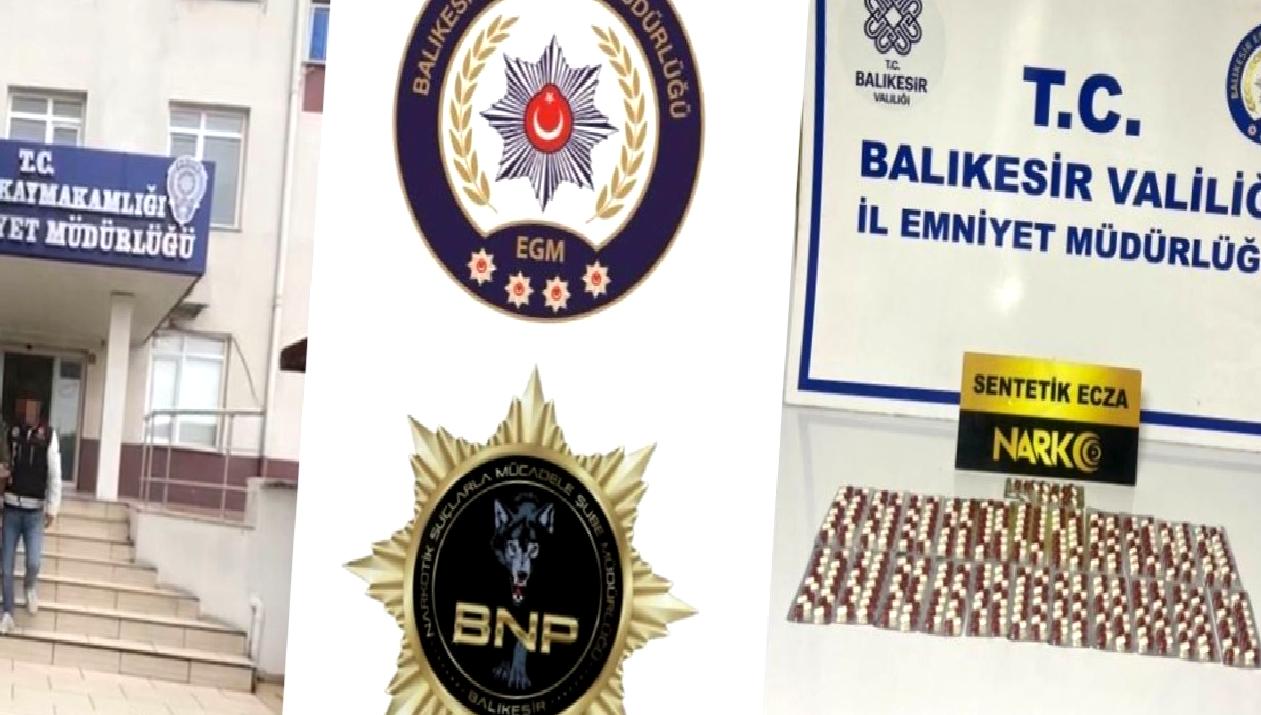 Ayvalık'ta düzenlenen uyuşturucu operasyonunda 330 sentetik hap ele geçirildi. Güvenlik