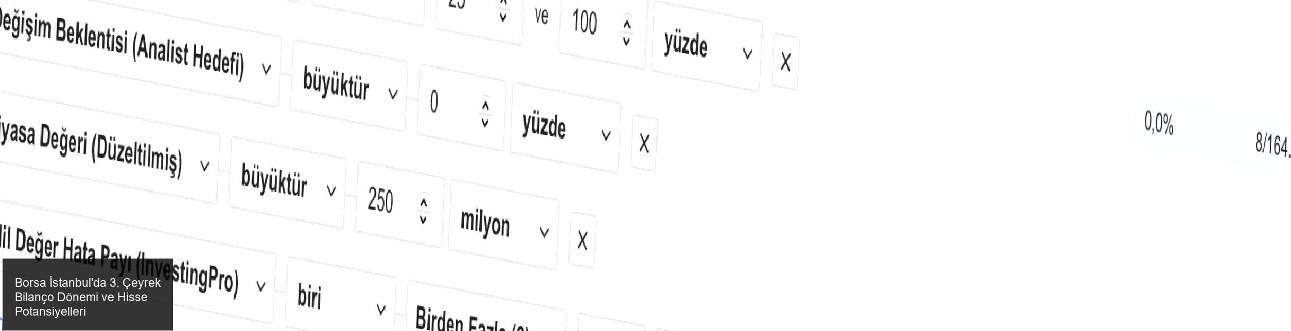 Borsa İstanbul'da 3. Çeyrek Bilanço Dönemi ve Hisse Potansiyelleri
