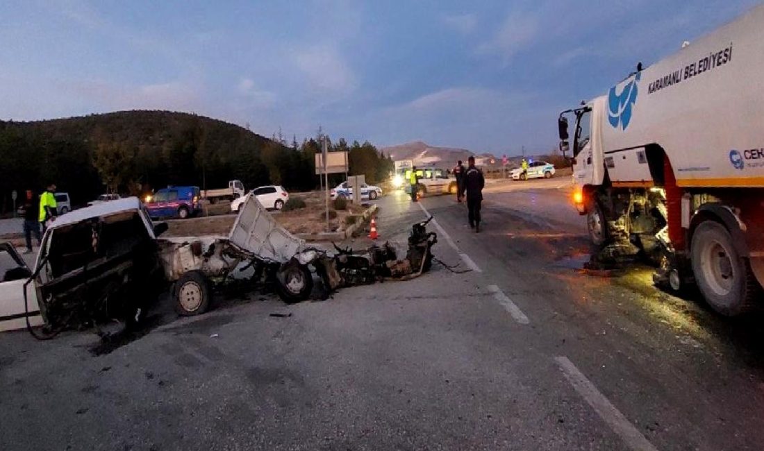 Burdur'da meydana gelen trafik kazasında ikiye bölünen araçta 6 kişi
