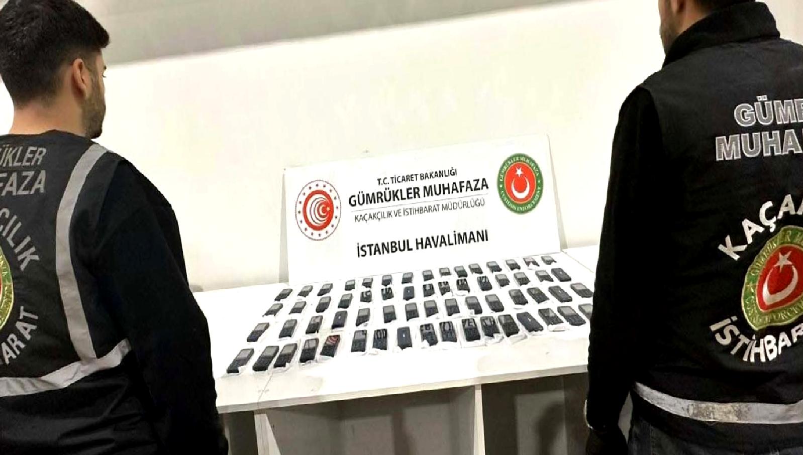 İstanbul Havalimanı'nda gerçekleştirilen kaçakçılık operasyonunda 48 milyon TL değerinde cep