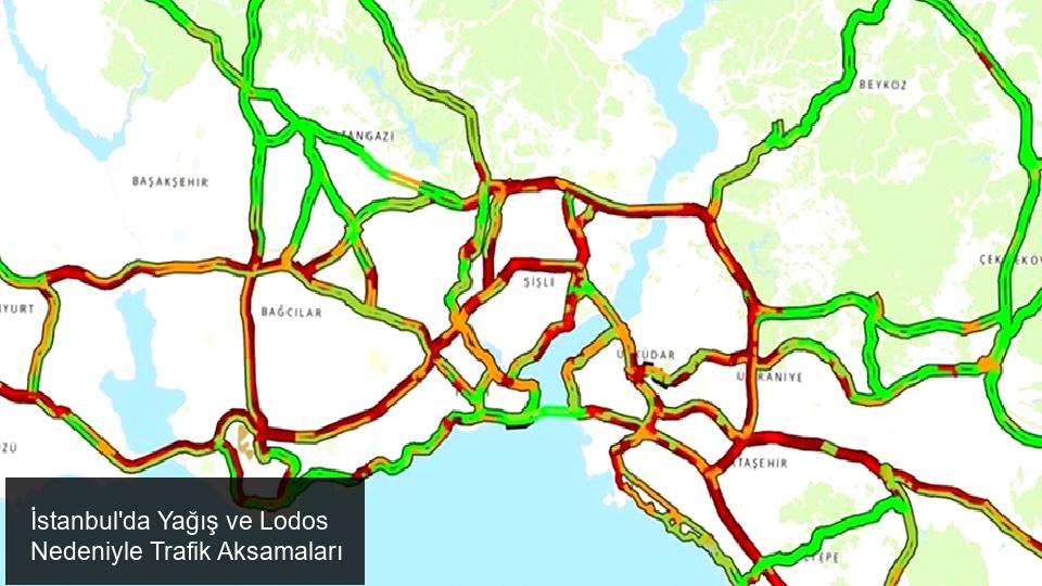 İstanbul'da Yağış ve Lodos Nedeniyle Trafik Aksamaları Yaşanıyor