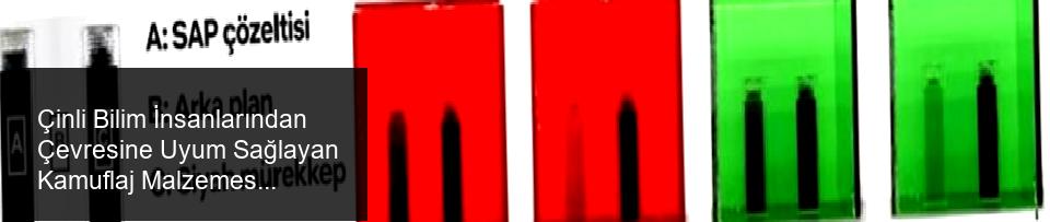 Çinli Bilim İnsanlarından Çevresine Uyum Sağlayan Kamuflaj Malzemesi