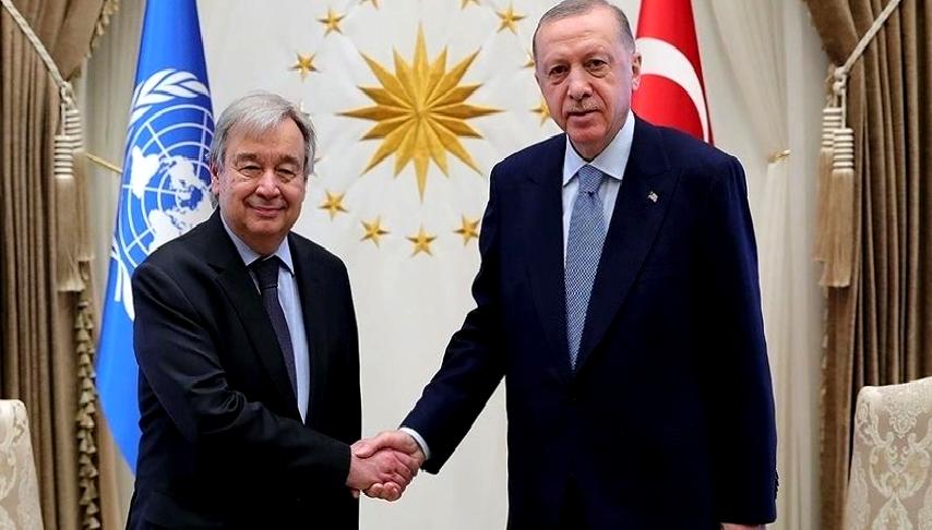 Cumhurbaşkanı Erdoğan, BM Genel Sekreteri Guterres ile Suriye ihtilafı üzerine