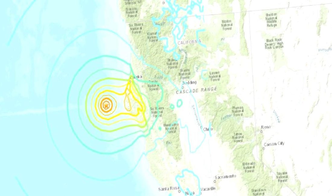 Kaliforniya açıklarında meydana gelen 7.0 büyüklüğündeki depremin ardından tsunami uyarısı