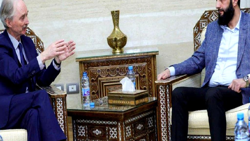 Suriye'de HTŞ Lideri Şara ile BM Temsilcisi Pedersen arasında gerçekleştirilen