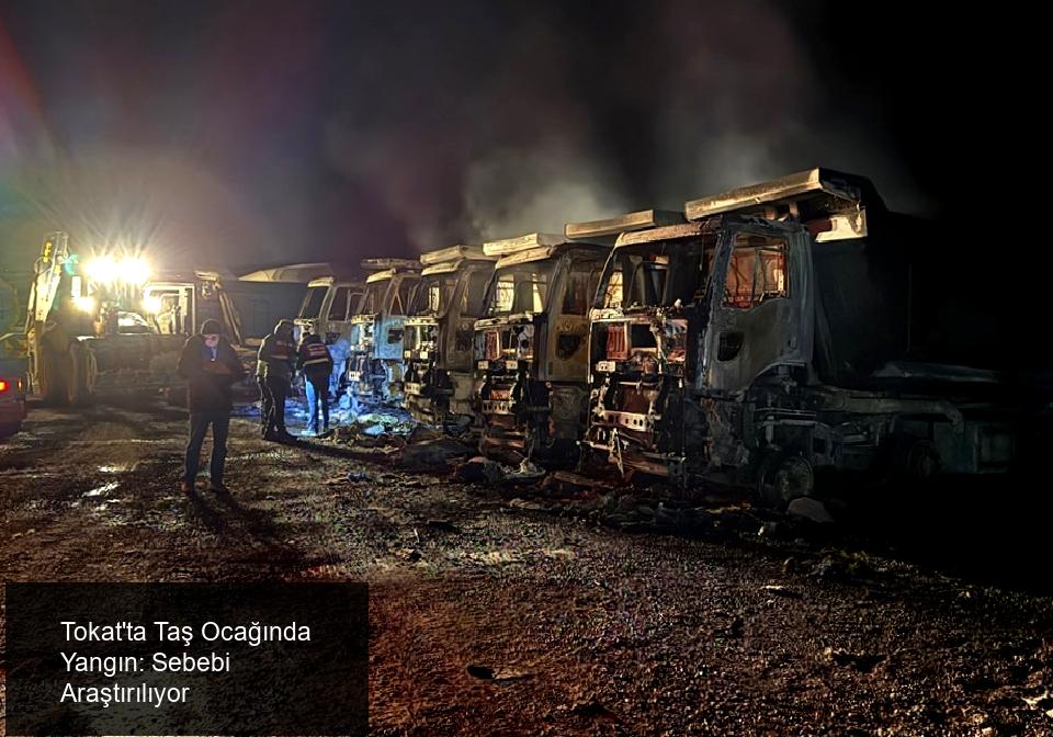 Tokat'ta Taş Ocağında Yangın Çıktı
