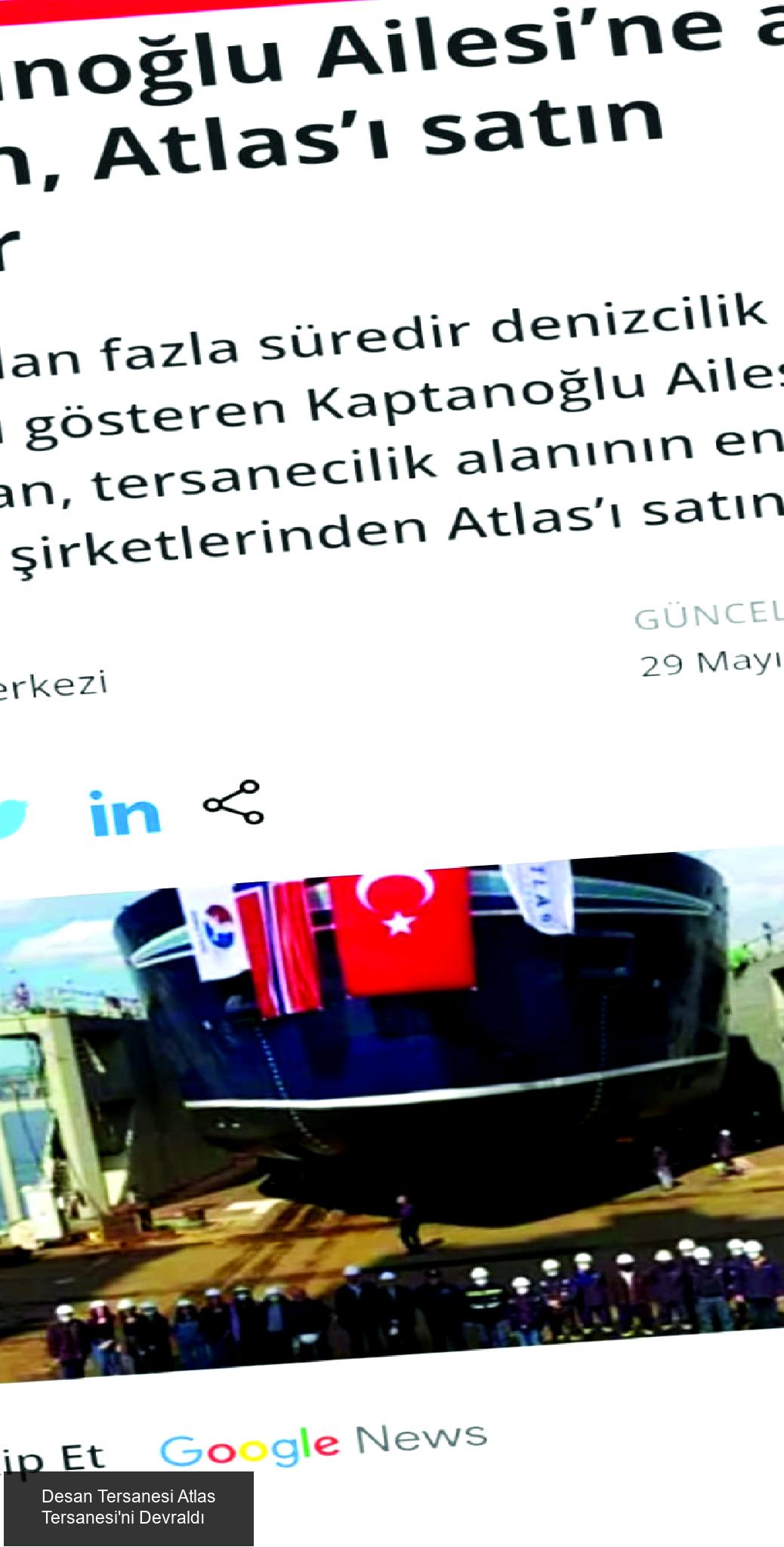 Desan Tersanesi ve Atlas Tersanesi'nin Birleşimi