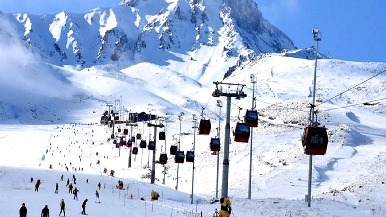 Erciyes Kayak Merkezi'nde Yeni Yıl coşkusu, 110 bin ziyaretçi ile