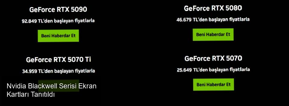 Nvidia Blackwell Serisi Ekran Kartları Tanıtıldı