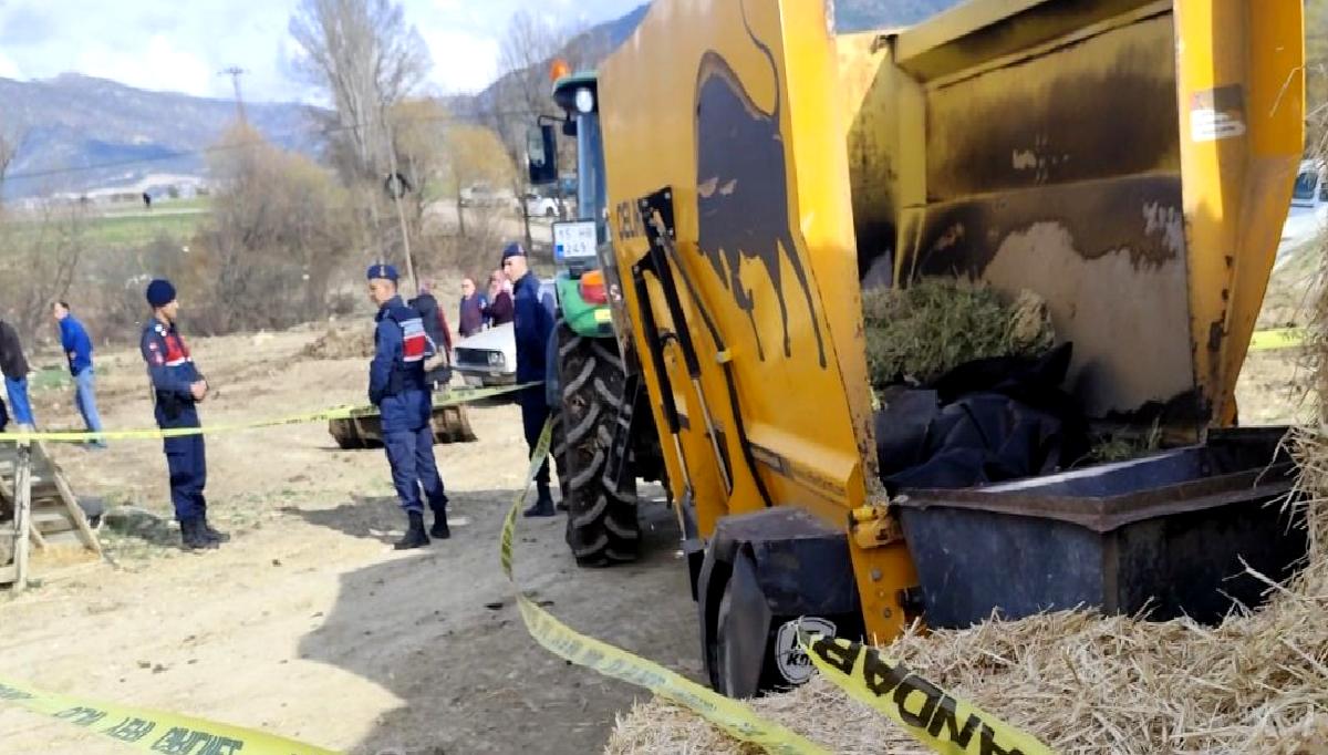 Burdur'da yem karma makinesine düşen bir adam hayatını kaybetti. Olayın