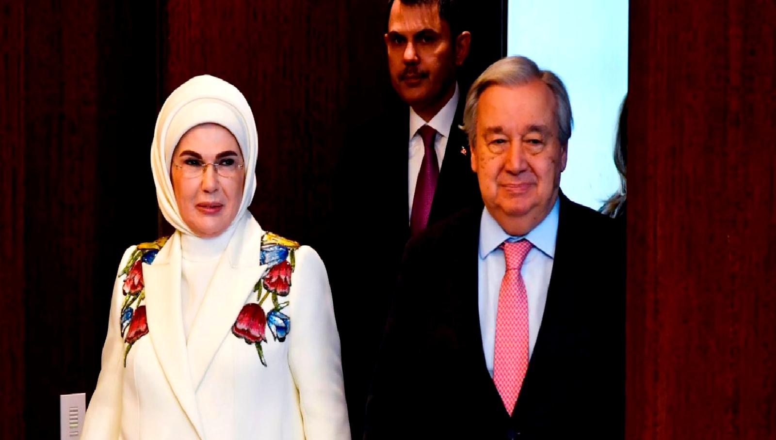 Emine Erdoğan ve Antonio Guterres, Sıfır Atık İnisiyatifi'ne destek vererek