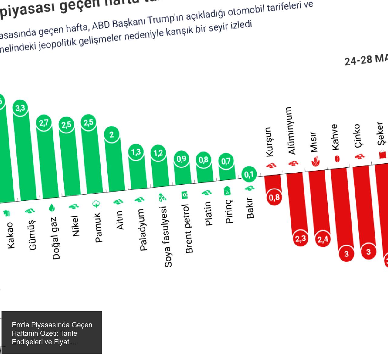 Emtia Piyasasında Geçen Haftanın Özeti