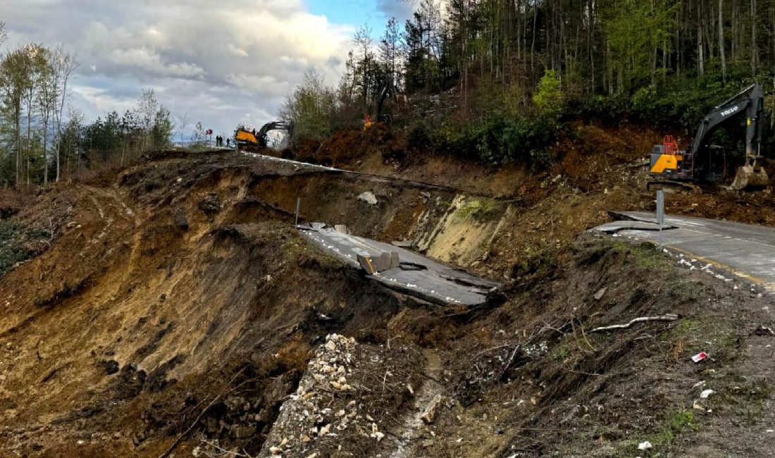 Çelebiler Mahallesi'nde meydana gelen heyelan olayı ve yol çökmesi hakkında