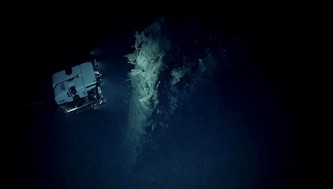 NOAA ekipleri, derin denizlerde muazzam bir taş monolit keşfetti. Bu