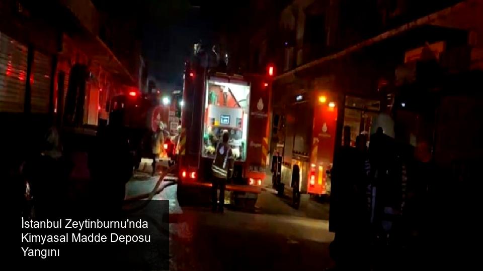 Zeytinburnu Sanayi Sitesinde Kimyasal Madde Deposu Yangını