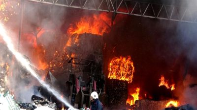 Altınordu'da geri dönüşüm tesisinde çıkan yangın paniği ve olayın detayları,