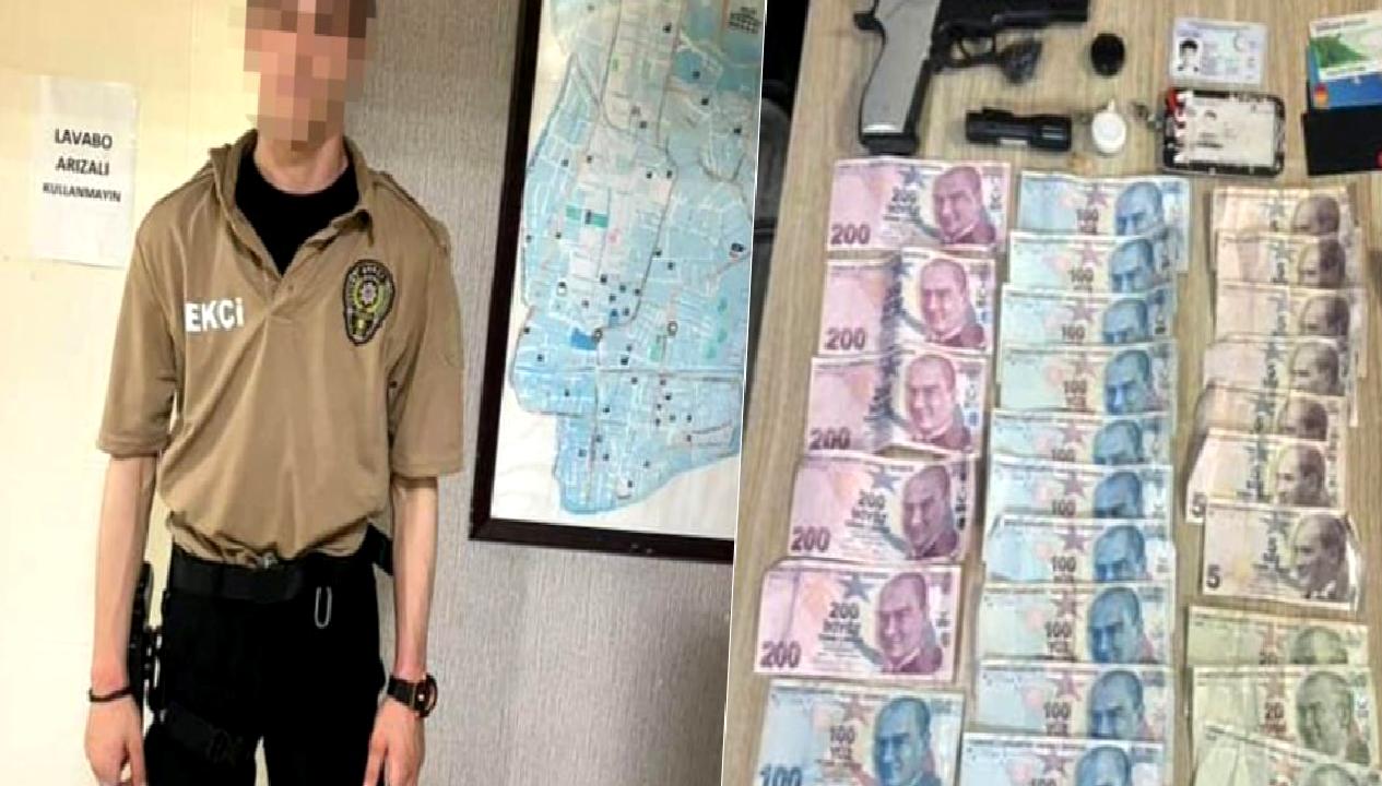 Bakırköy'de bir kişi, ağabeyinin üniformasını giyerek sahte bekçi olarak yakalandı.