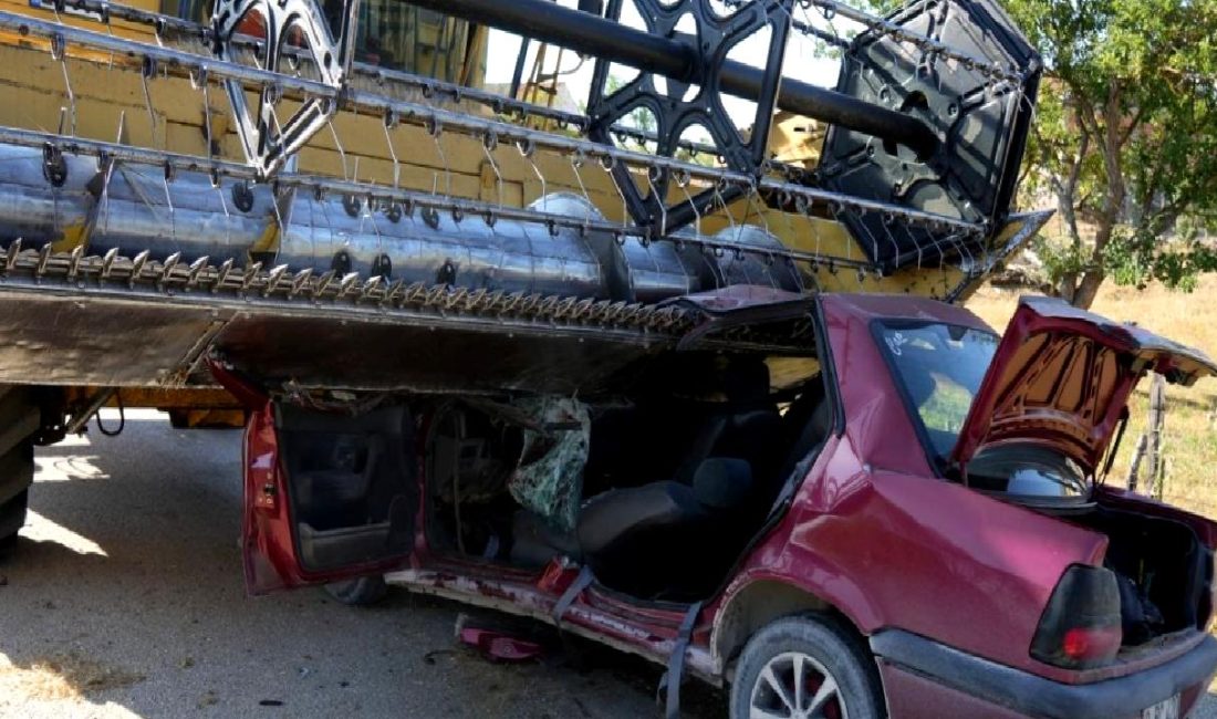 Biçerdöver kağıt gibi ezdi: 30 metre fren izi tespit edildi Biçerdöver kazasında araç kağıt gibi ezildi, 30 metre fren izi