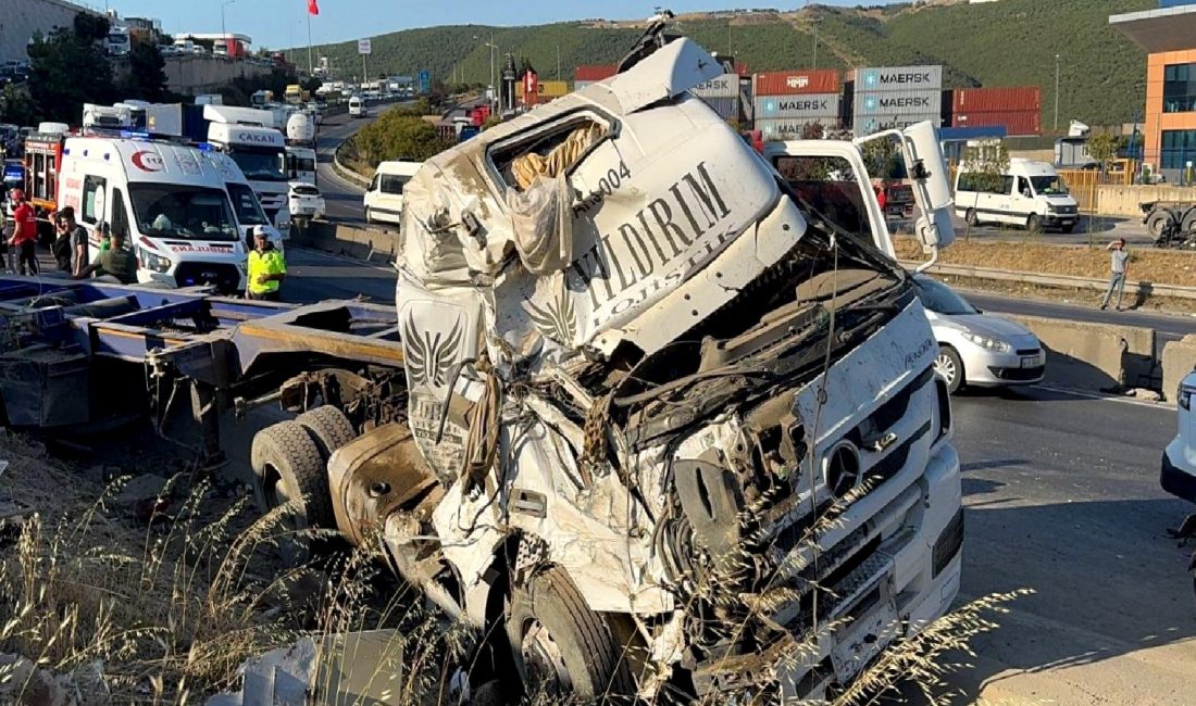 D-100 karayolunda gerçekleşen feci kazada iki otomobil ve TIR çarpıştı.