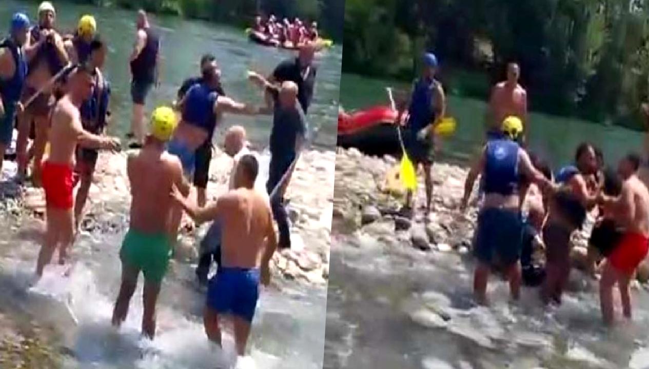 Manavgat Beşkonak Köprülü Kanyonunda su sporları sırasında yaşanan gerginlik ve