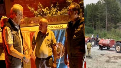 Patlak lastik engel olamadı, su tankeri hediye edildi! Cesur bir