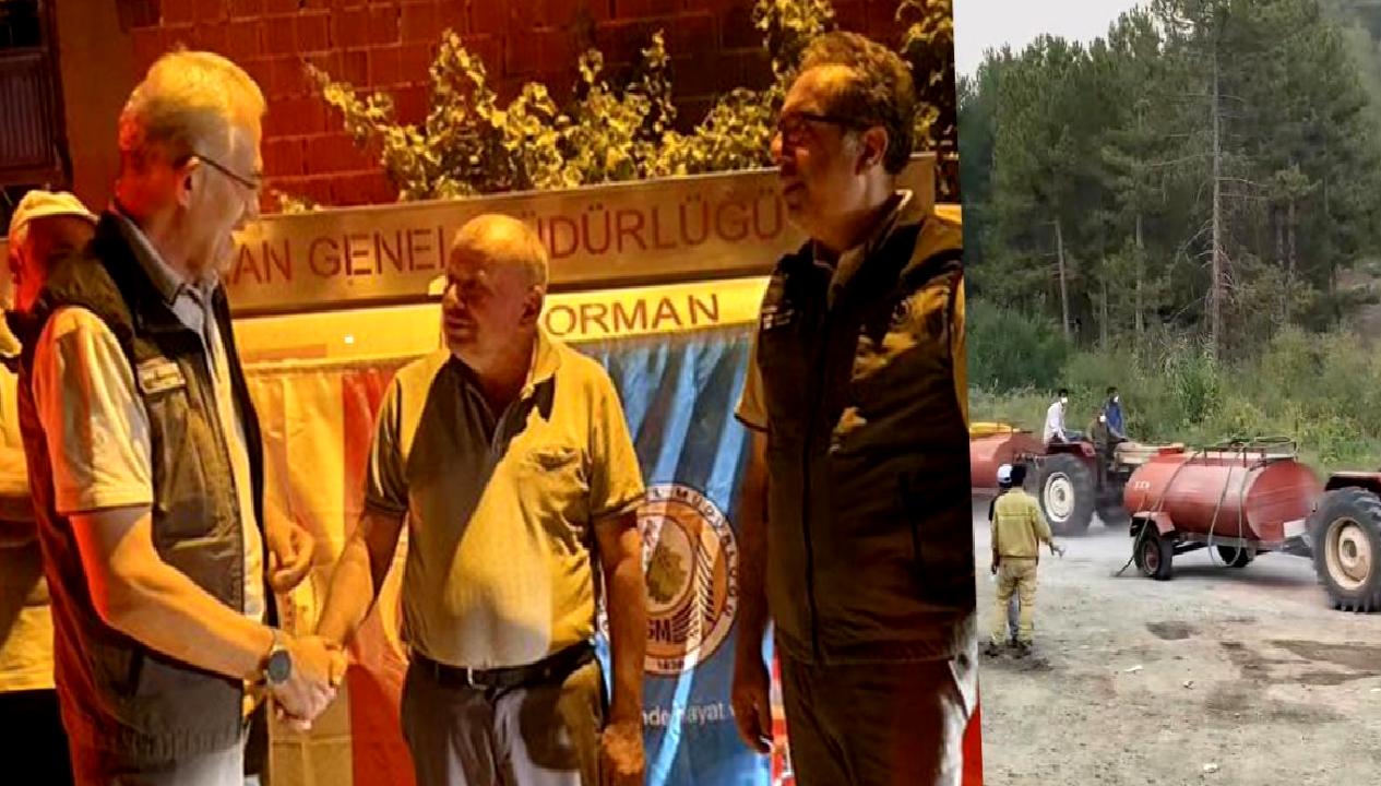 Patlak lastik engel olamadı, su tankeri hediye edildi! Cesur bir